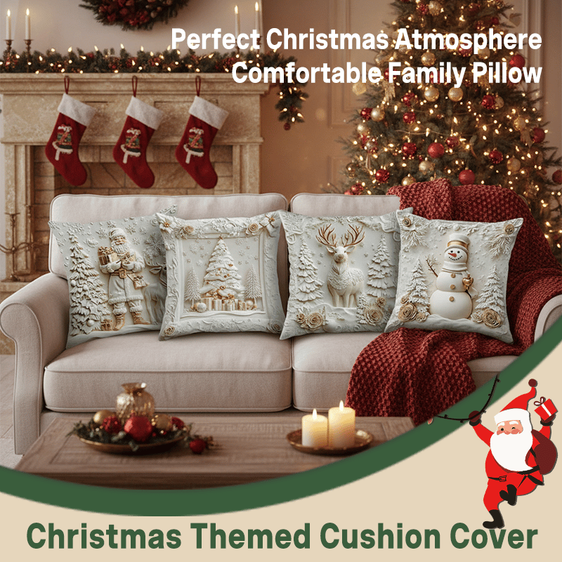 🎅🎁 Festive Christmas Cushion Cover